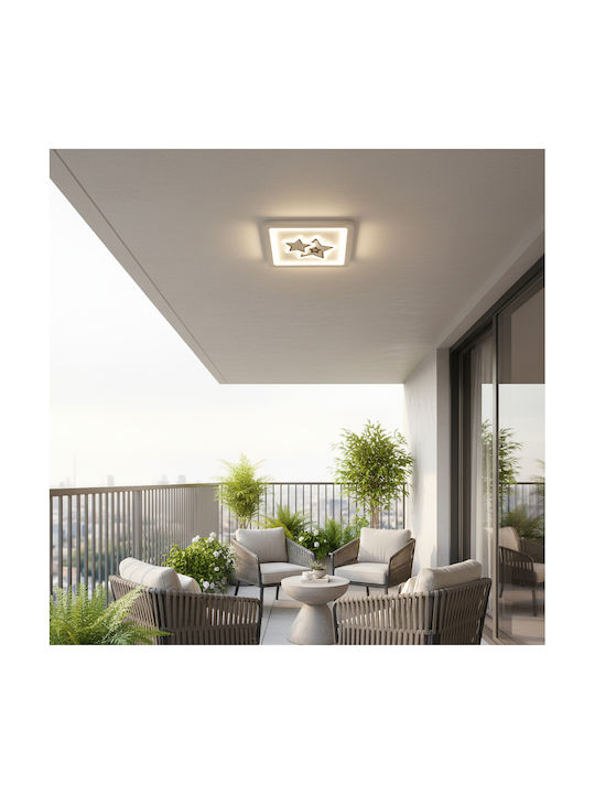 Alista Home Plafonieră de Tavan 19cm Albă cu LED Integrat