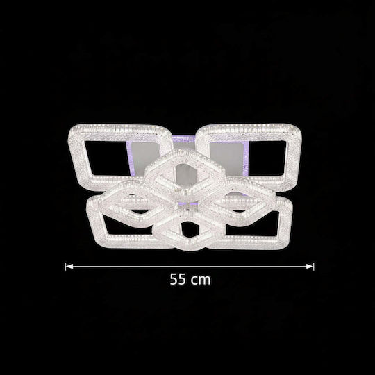 Alista Home Plafonieră de Tavan Albă cu LED Integrat și Cristale și Telecomandă
