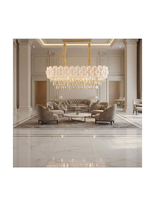 Alista Home Πολυέλαιος με Κρύσταλλα Χρυσός Alista Home Πολυέλαιος με Κρύσταλλα Χρυσός