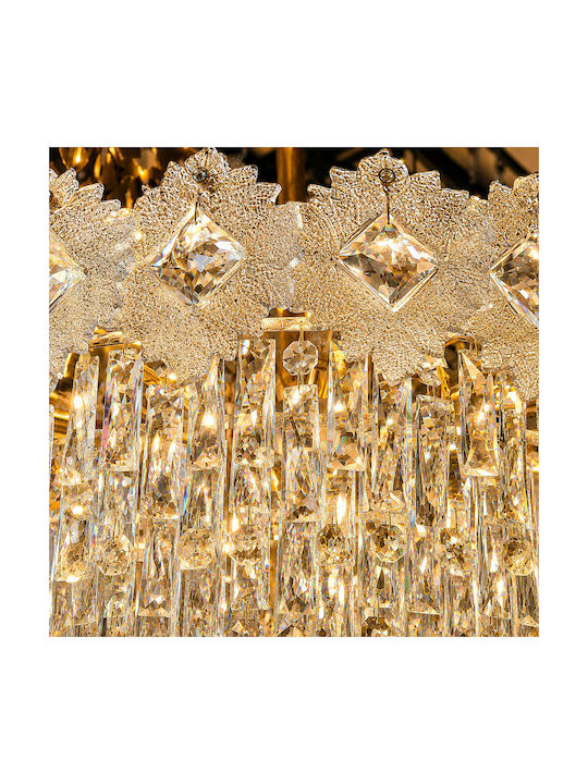 Alista Home Candelabru 5xE14 Ø40cm cu Cristale Auriu AT1CT-IM1P-HT2L-CC6736/400GD