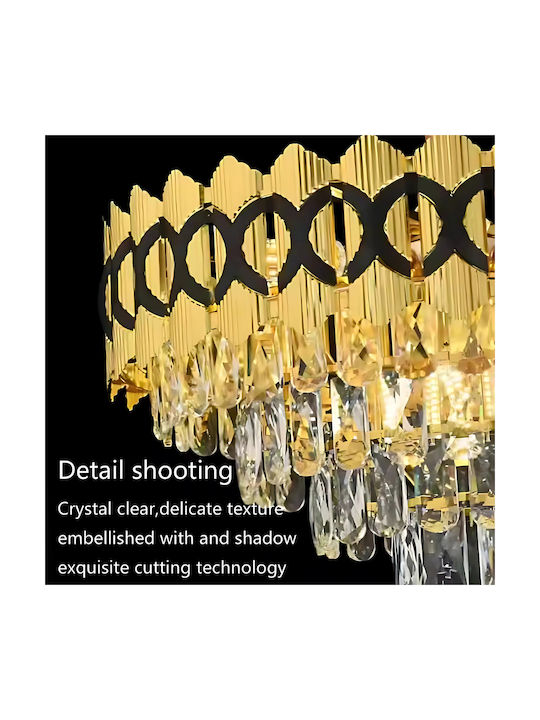 Alista Home Candelabru 5xE14 Ø38.5cm cu Cristale Auriu AT1CT-IM1P-HT2L-CC8942/400