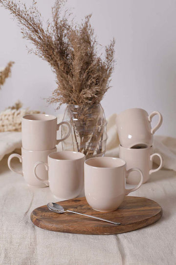SteweHome Keramiktasse Beiges 420ml 6 Stück