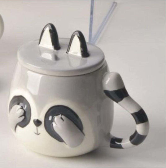 SteweHome Porzellan Tasse Mit Deckel Weiß