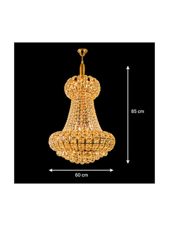 Alista Home Candelabru Ø60cm cu cristale aurii Alista Home Candelabru Ø60cm cu cristale aurii