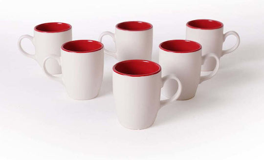 SteweHome Keramiktasse Weiß 300ml 6 Stück