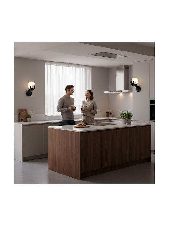 Alista Home Corp de Iluminat de Perete Modern cu Soclu E27 Negru 15x30cm