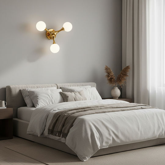 Alista Home Φωτιστικό Τοίχου Χρυσό 40x28εκ. Alista Home Φωτιστικό Τοίχου Χρυσό 40x28εκ.