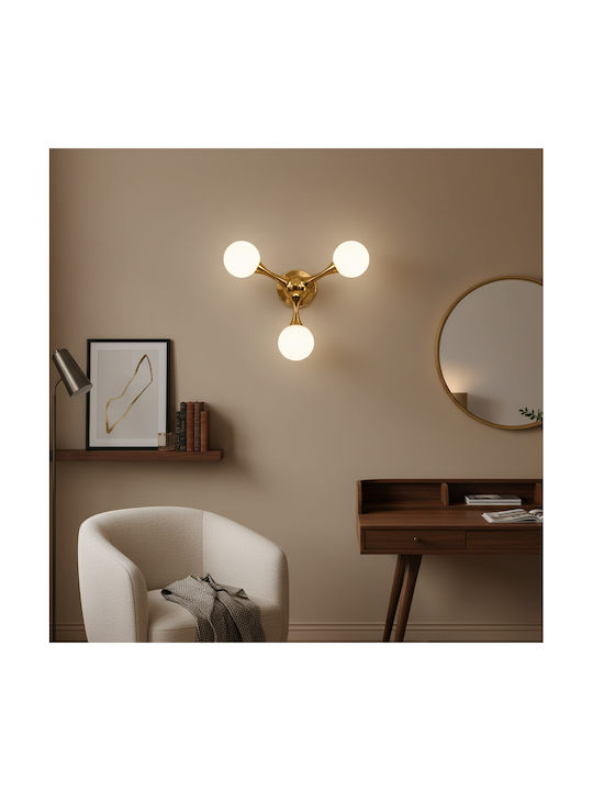 Alista Home Lumină de Perete Modernă cu Bază G9 Auriu 40x28cm