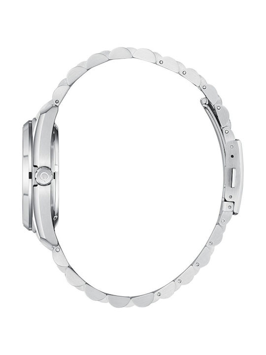 Quantum Men's Watch 41mm Battery with Blue Metal Bracelet
