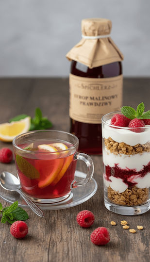 Real Raspberry Syrup 330 Ml From Natural Raspberries Tea Desserts