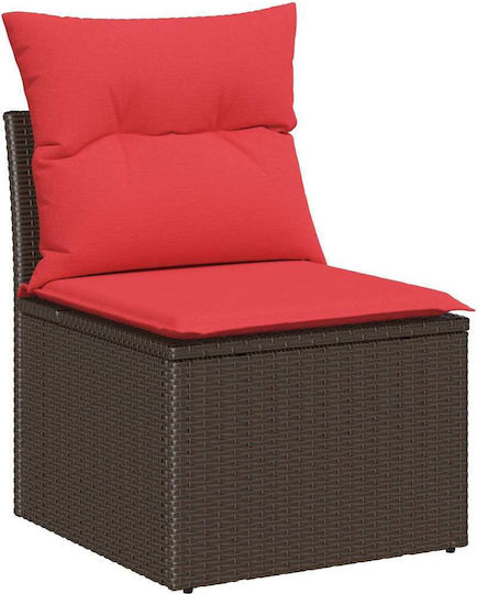Garden & Outdoor Furniture Sets Living Room Set 7 Pieces Brown with Pillows