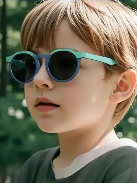 Baby Cloud Round Baby Kids Sunglasses with Polarized Blue Lens