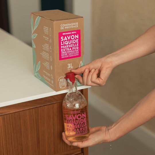 Compagnie De Provence Wild Refill Liquid Soap Rose 3000ml
