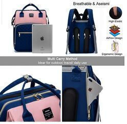 Lequeen Wickeltasche Umhängetaschen / Handtaschen Blau 30x23x42cm