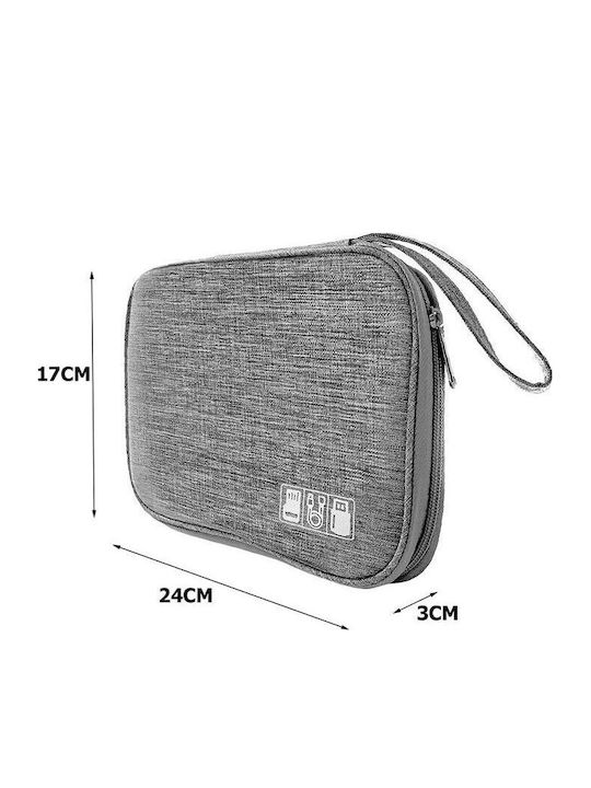 Travel Bag Toiletry Bag Cables Chargers Accessories 24x3x17 Cm Aria Trade
