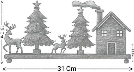 SteweHome Christmas Metal Gold Candlestick