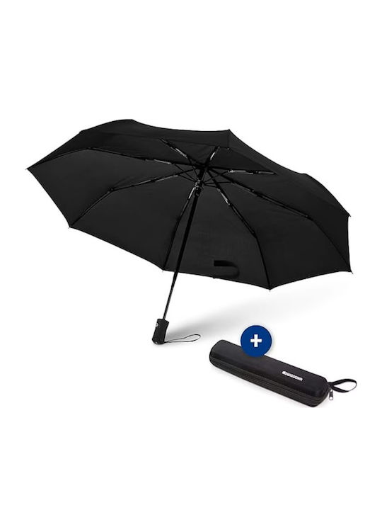 Umbrelă de Ploaie Rezistentă la Vânt Automată Compactă Gri