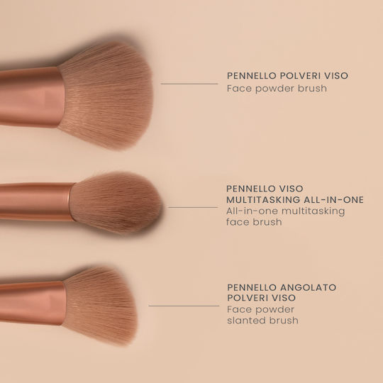 Mia Make Up Professional Makeup Brush Set with Natural Bristle 6 Pieces