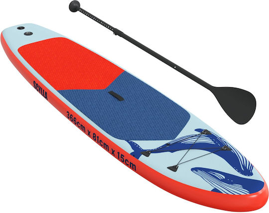 vidaXL Φουσκωτή Σανίδα SUP με Μήκος 3.66m Μπλε