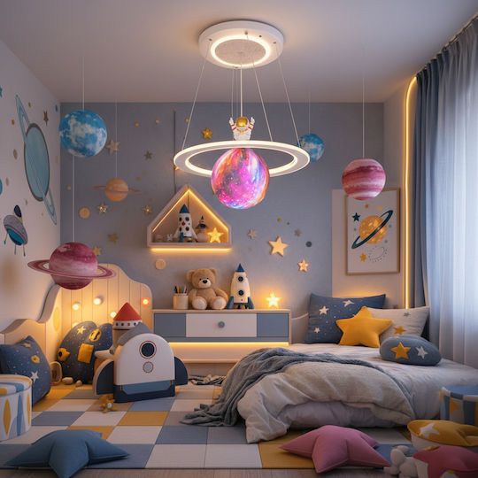 Alista Home Πολύφωτο Παιδικό Φωτιστικό Κρεμαστό 60W με Υποδοχή E27 Λευκό
