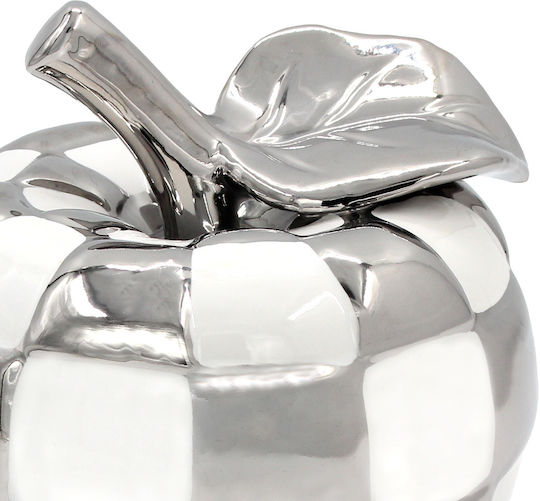 Keramik Tischdekoration Apfel Φ16x16 Aus Weißes Silber Keskor 78748-2 Keramik Tischdekoration Apfel Φ16x16 Aus Weißes Silber Keskor 78748-2