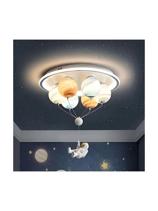 Alista Home Kronleuchter Kinderzimmer-Deckenleuchte Plafoniere 60W mit E27-Fassung Weiß