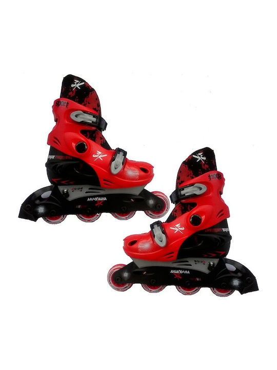 3K Medical Line S.A. Inline Αυξομειούμενα Rollers Κόκκινα Παιδικά