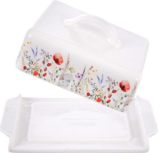 White Porcelain Butter Dish Maki