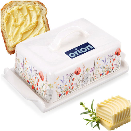White Porcelain Butter Dish Maki