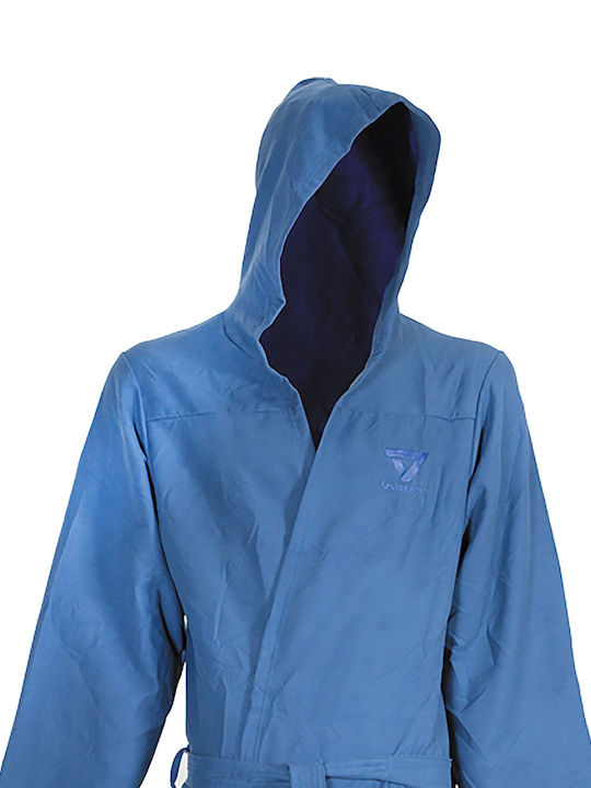 Vaquita 66726 Schwimm-Bademantel Blau Suede Microfiber