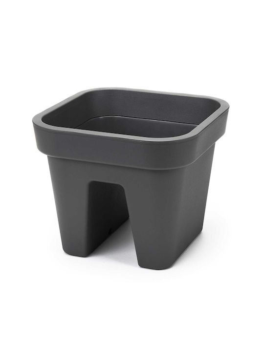 HowHomely Ghiveci De Flori Din Plastic Antracit