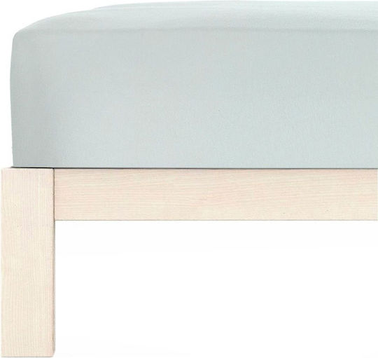 Living Home Super King Bettlaken mit Gummibettlaken 160x200+30cm Ciel 002