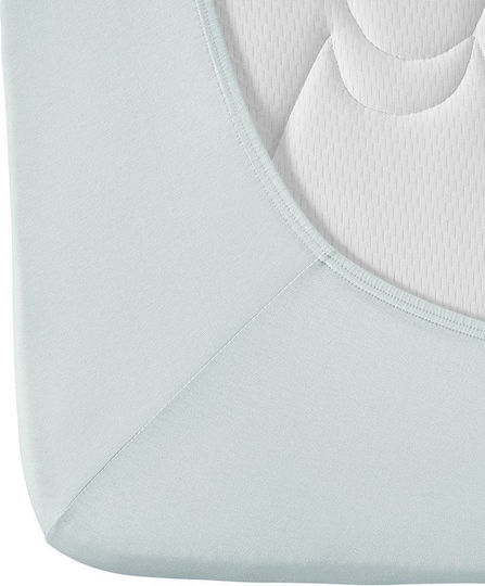 Living Home Super King Bettlaken mit Gummibettlaken 160x200+30cm Ciel 002