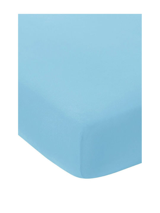 Living Home Σεντόνι Υπέρδιπλο με Λάστιχο 160x200+30εκ. Bright Blue