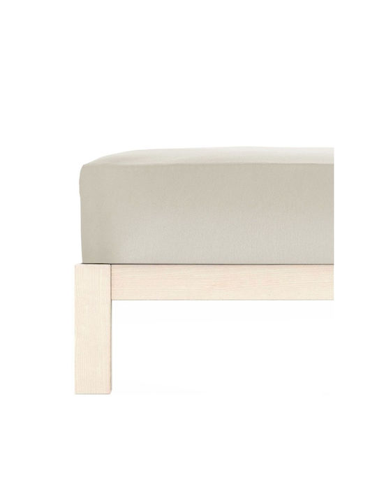 Living Home Σεντόνι Υπέρδιπλο με Λάστιχο 160x200+30εκ. Beige 30