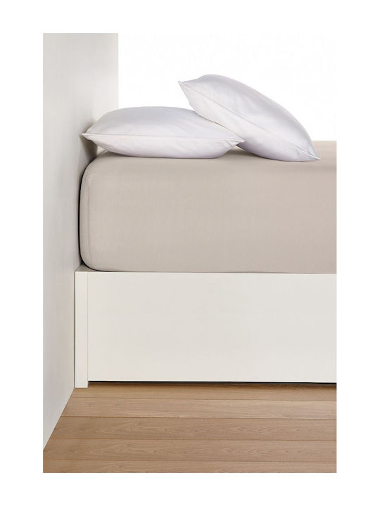 Living Home Super-Double Bed Sheet With Rubber Hugger 160x200+40cm Basalt