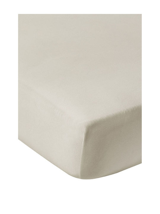 Living Home Σεντόνι Υπέρδιπλο με Λάστιχο 160x200+30εκ. Beige 30