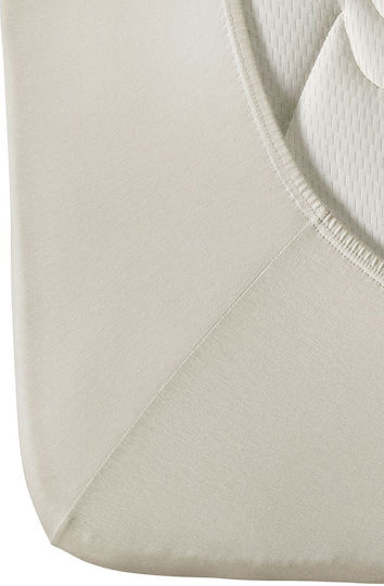 Living Home Super-Doppel Bettlaken mit Gummibettlaken 160x200+40cm Beige