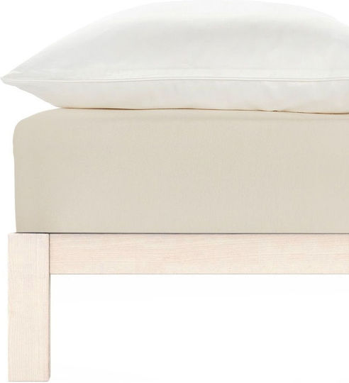 Living Home Super-Doppel Bettlaken mit Gummibettlaken 160x200+30cm Sand