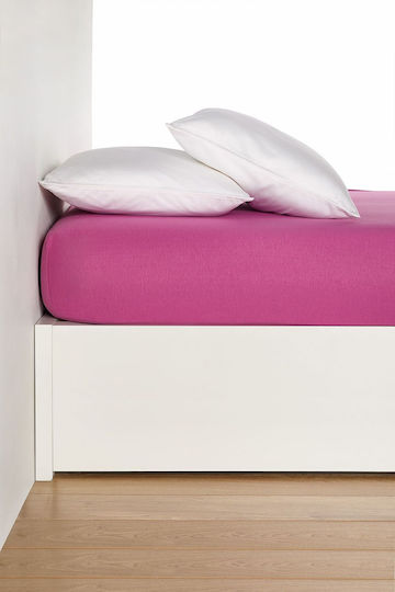 Living Home Super-Doppel Bettlaken mit Gummibettlaken 160x200+30cm Flieder