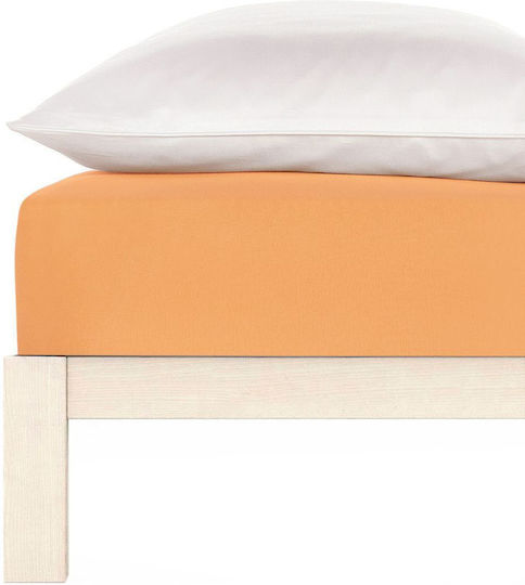 Living Home Super-Doppel Bettlaken mit Gummibettlaken 160x200+40cm Pfirsich