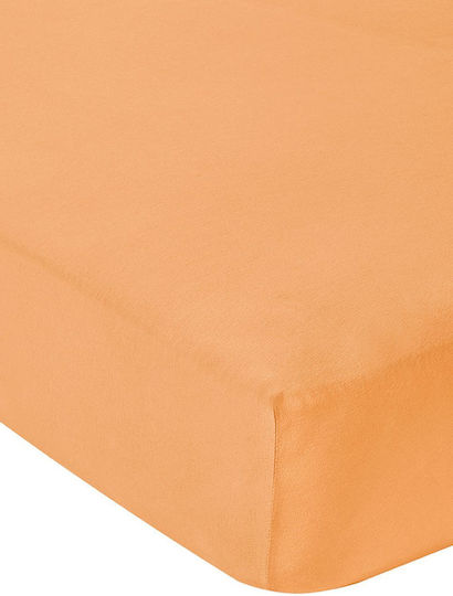 Living Home Super-Doppel Bettlaken mit Gummibettlaken 160x200+40cm Pfirsich