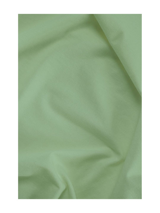 Living Home Σεντόνι Υπέρδιπλο με Λάστιχο 160x200+30εκ. Spring Green