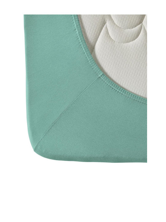 Living Home Super-Double Bed Sheet With Rubber Hugger 160x200+30cm Aqua