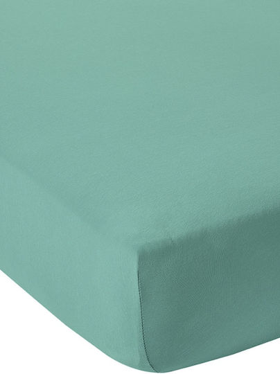 Living Home Super-Doppel Bettlaken mit Gummibettlaken 160x200+30cm Aqua
