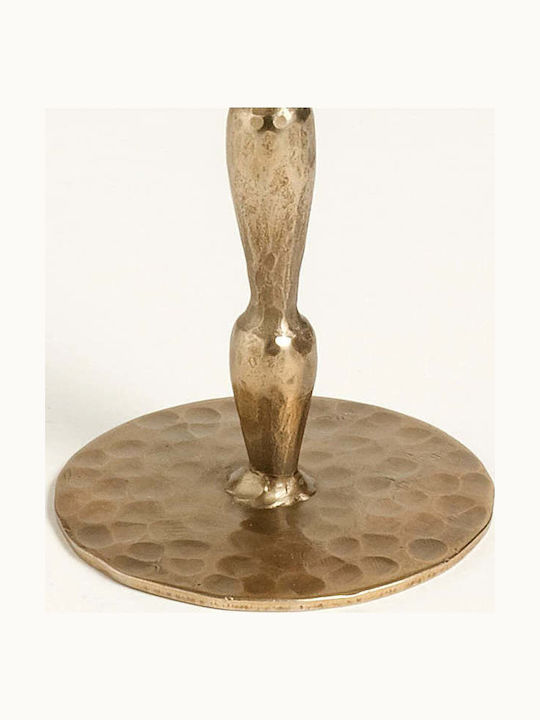 SteweHome Metal Candle Holder In Yellow Colour 9x26x9cm