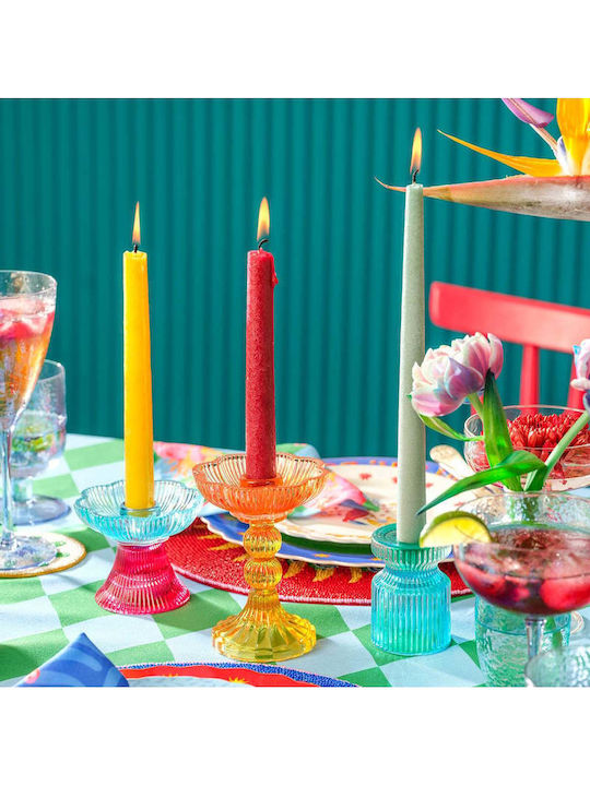 SteweHome Glass Candle Holder 10x10cm Various Colors