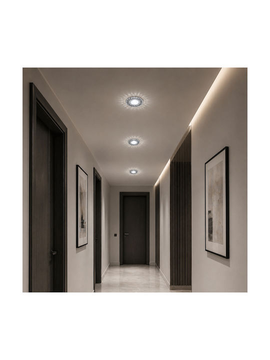 Alista Home Spot Rotund Din Sticlă Încorporat Cu LED RGB Alb Alista Home Spot Rotund Din Sticlă Încorporat Cu LED RGB Alb