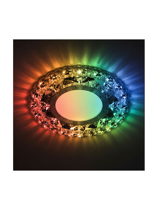 Alista Home Spot Rotund Din Sticlă Încorporat Cu LED RGB Alb