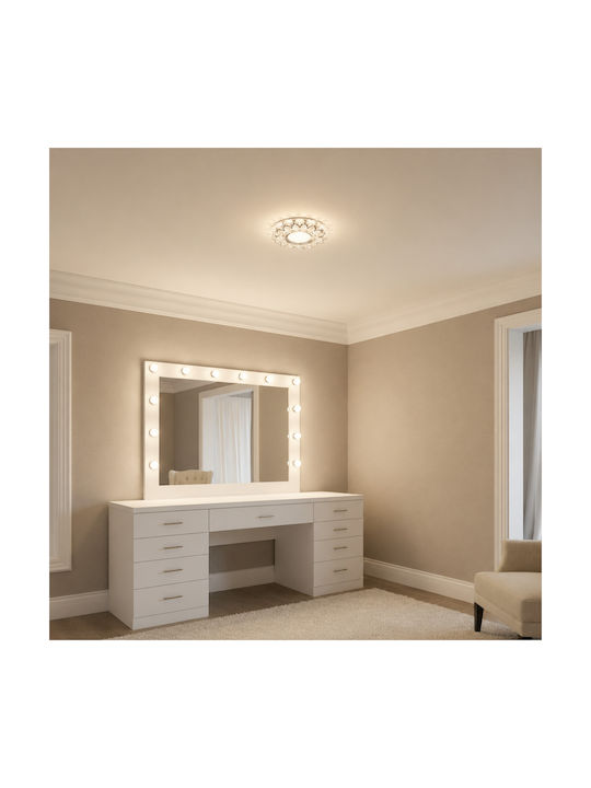 Alista Home Spot Rotund Din Sticlă Încastrat Cu LED Încorporat RGB Alb